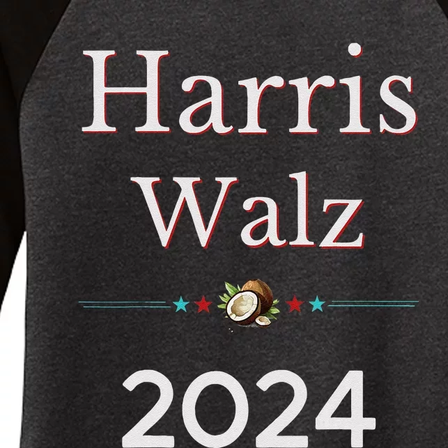 2024 Democratic Presidential Election Nominees Harris Walz Women's Tri-Blend 3/4-Sleeve Raglan Shirt