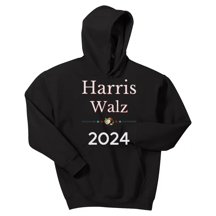 2024 Democratic Presidential Election Nominees Harris Walz Kids Hoodie