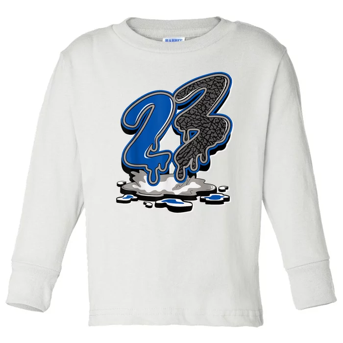 23 Drip Racer Blue 3s Unisex Matching Toddler Long Sleeve Shirt