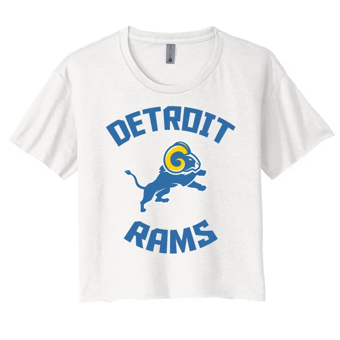 2022 Detroit Rams Football Champs Women's Crop Top Tee