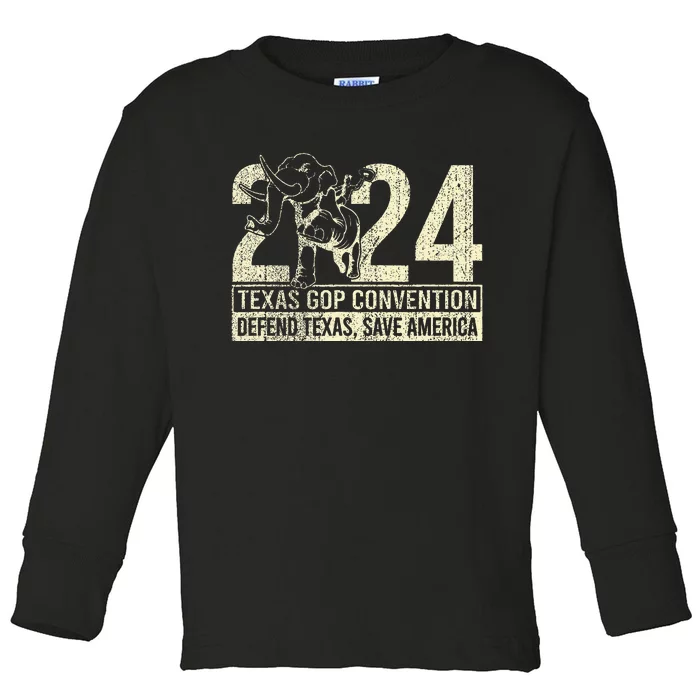 2024 Defend Texas Save American Quote Toddler Long Sleeve Shirt