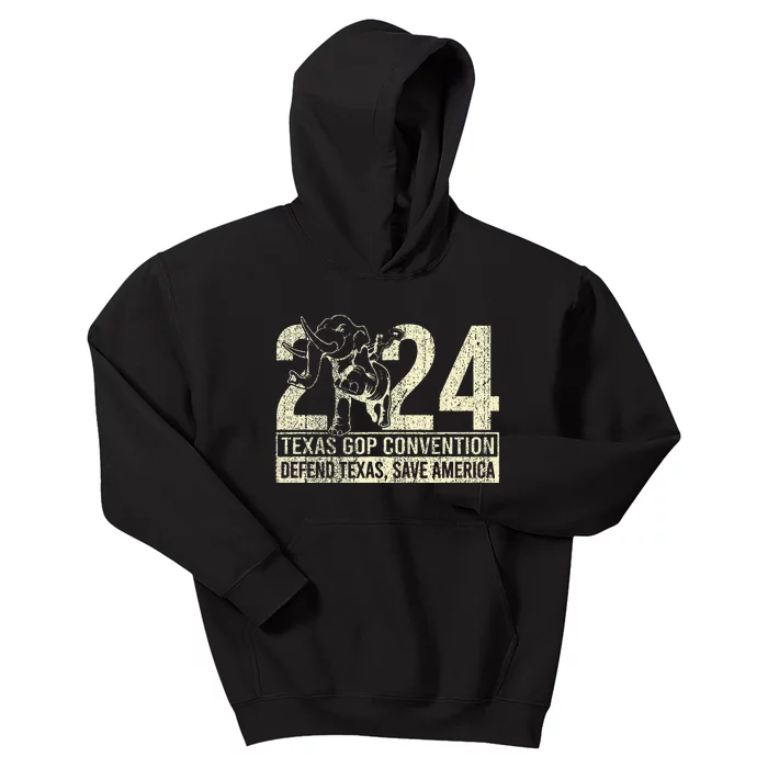 2024 Defend Texas Save American Quote Kids Hoodie