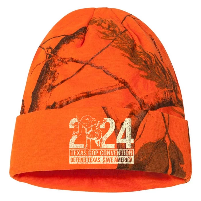 2024 Defend Texas Save American Quote Kati - 12in Camo Beanie