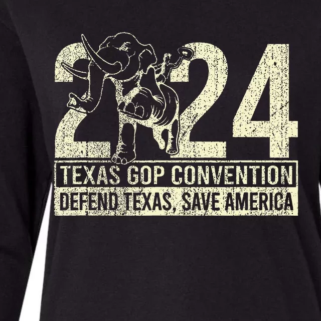 2024 Defend Texas Save American Womens Cotton Relaxed Long Sleeve T-Shirt