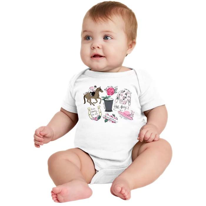 2024 Derby Vibes Horse Racing Horse Race Horse Lover Women Baby Bodysuit