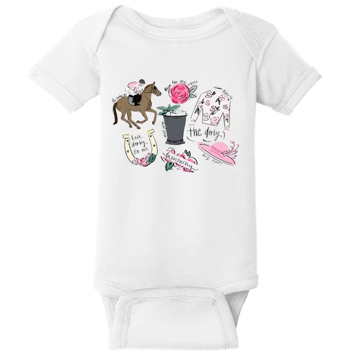 2024 Derby Vibes Horse Racing Horse Race Horse Lover Women Baby Bodysuit