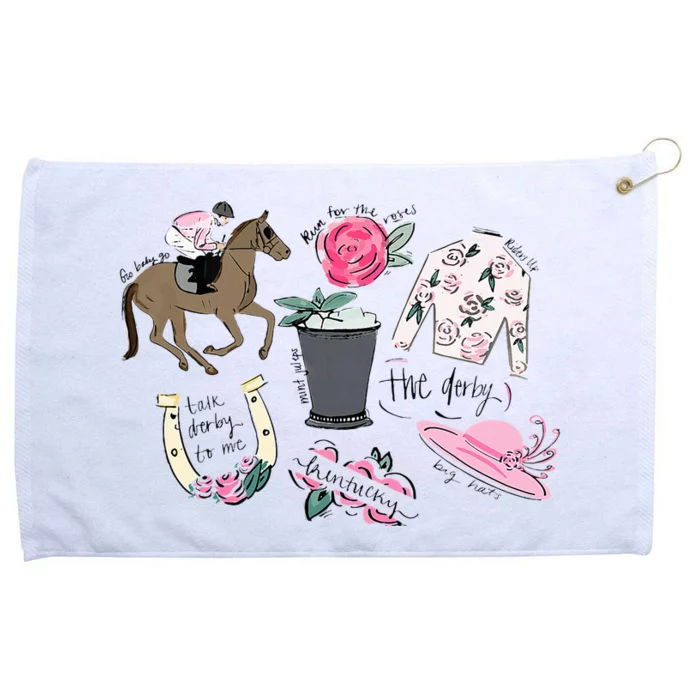 2024 Derby Vibes Horse Racing Horse Race Horse Lover Women Grommeted Golf Towel