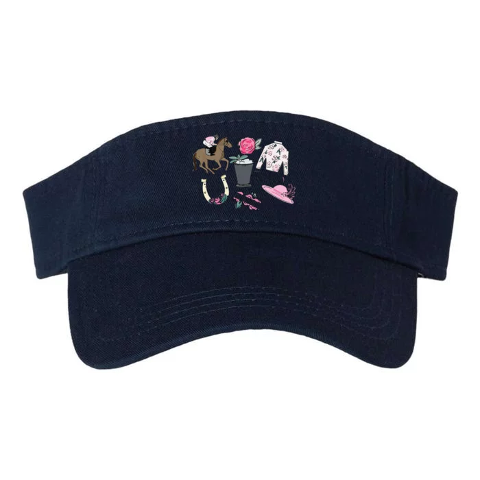 2024 Derby Vibes Horse Racing Horse Race Horse Lover Valucap Bio-Washed Visor