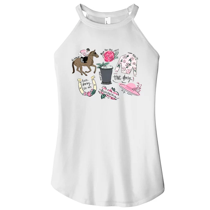 2024 Derby Vibes Horse Racing Horse Race Horse Lover Women’s Perfect Tri Rocker Tank