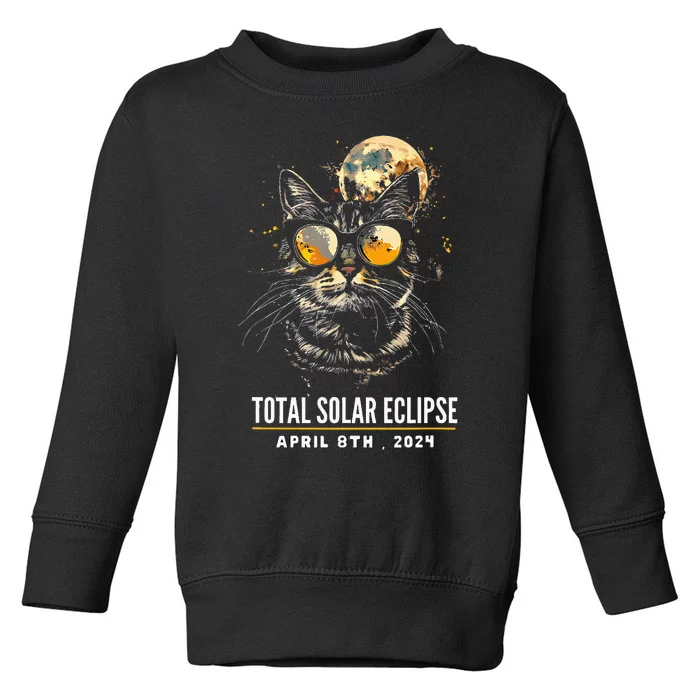 2024 Eclipse  8 April 2024 Eclipse Toddler Sweatshirt