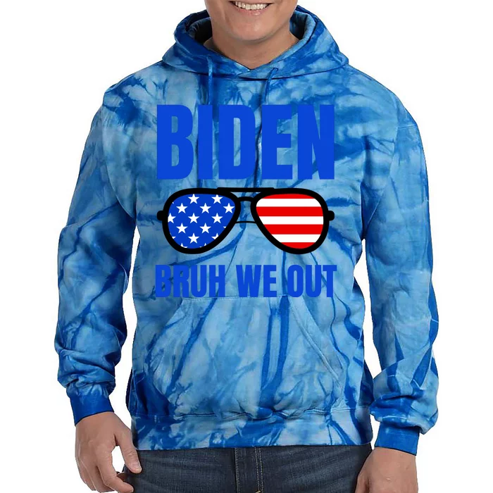 2024 Election Biden 2024 Bruh We Out Funny Joe Biden Tie Dye Hoodie