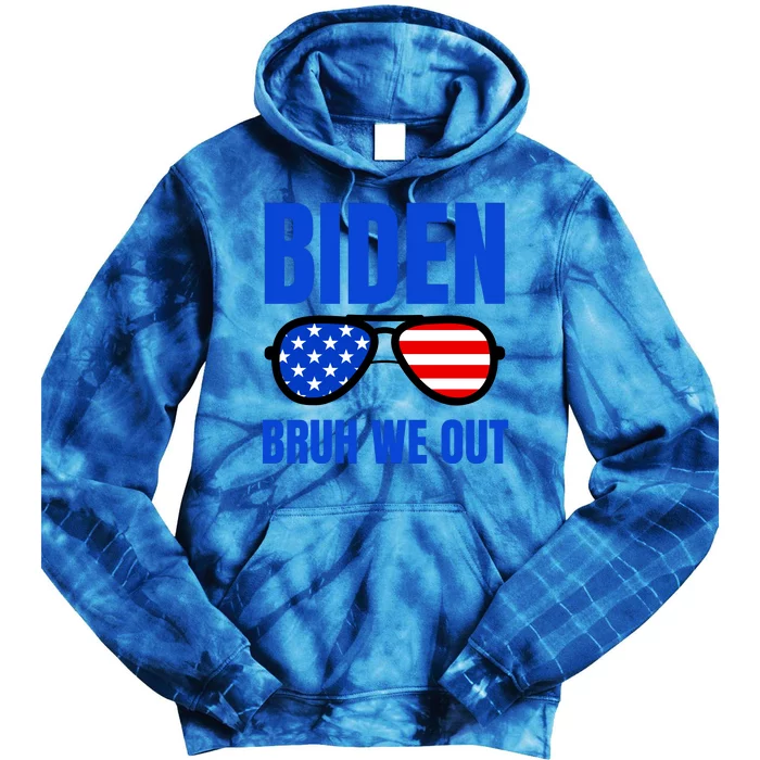 2024 Election Biden 2024 Bruh We Out Funny Joe Biden Tie Dye Hoodie