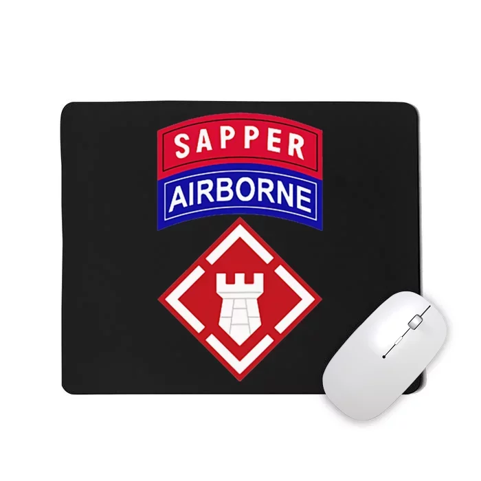 20th Engineer Brigade Patch W Airborne And Sapper Tab Mousepad