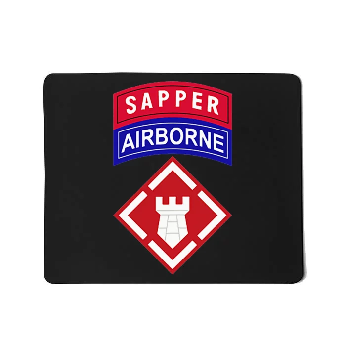 20th Engineer Brigade Patch W Airborne And Sapper Tab Mousepad