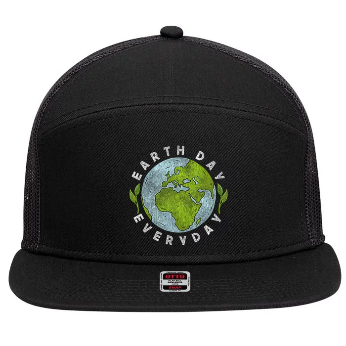 2024 Earth Day Every Day Planet 54 Anniversary 7 Panel Mesh Trucker Snapback Hat