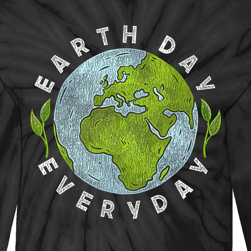 2024 Earth Day Every Day Planet 54 Anniversary Tie-Dye Long Sleeve Shirt