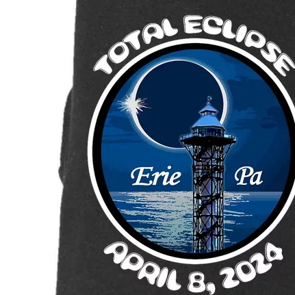 2024 Eclipse Erie Pa Tower Lake Ere April Path Of Totality Doggie 3-End Fleece Hoodie