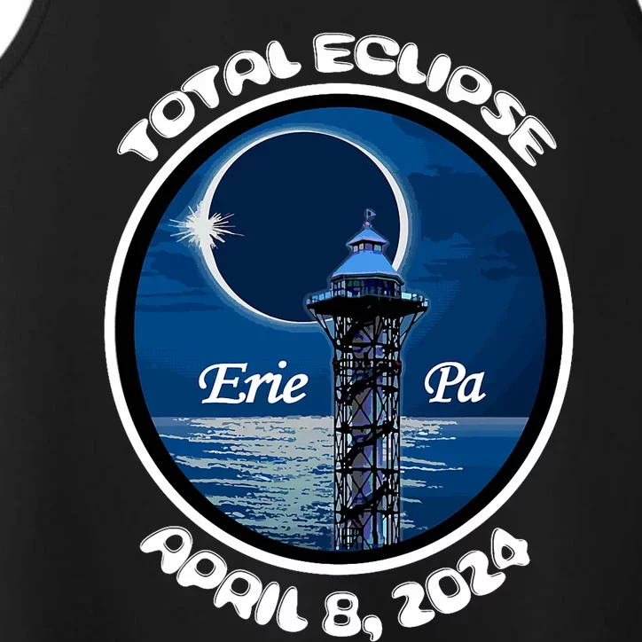 2024 Eclipse Erie Pa Tower Lake Ere April Path Of Totality Performance Tank