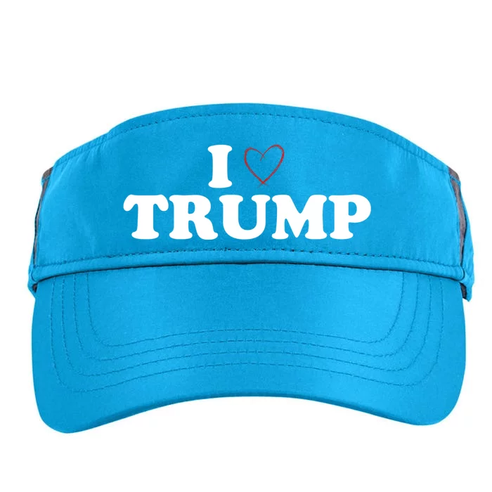 2024 Elections I Love Trump Heart Donald Show Your Support! Adult Drive Performance Visor