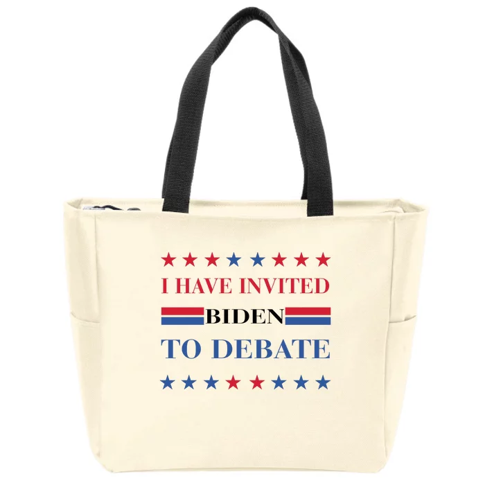 2024 Election I Have Invited Biden To Debate Zip Tote Bag