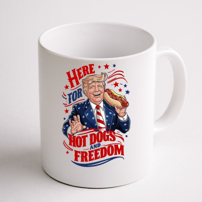 2024 Election July 4th Funny Here For Hot Dogs And Freedom Front & Back Coffee Mug