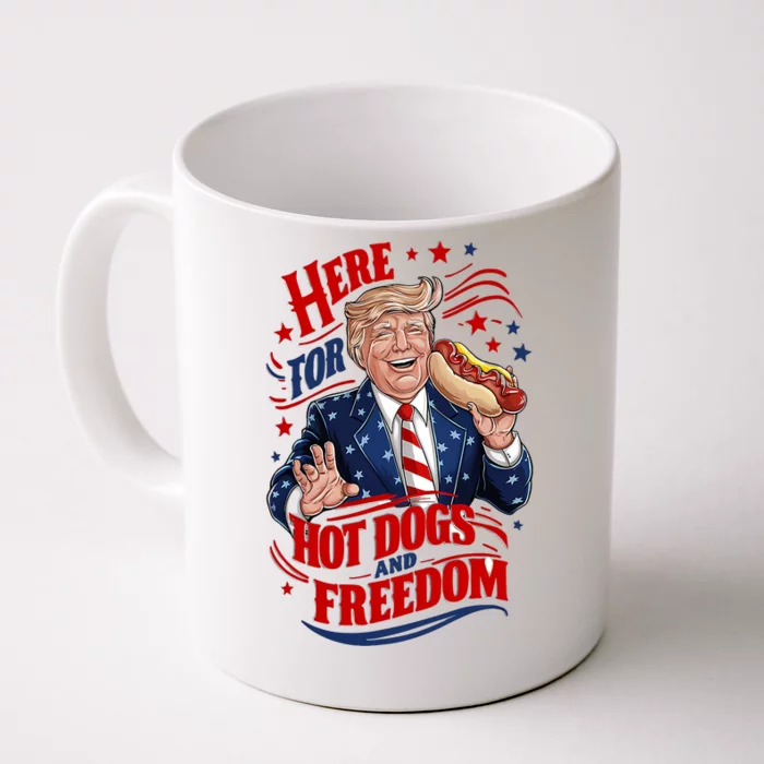 2024 Election July 4th Funny Here For Hot Dogs And Freedom Front & Back Coffee Mug