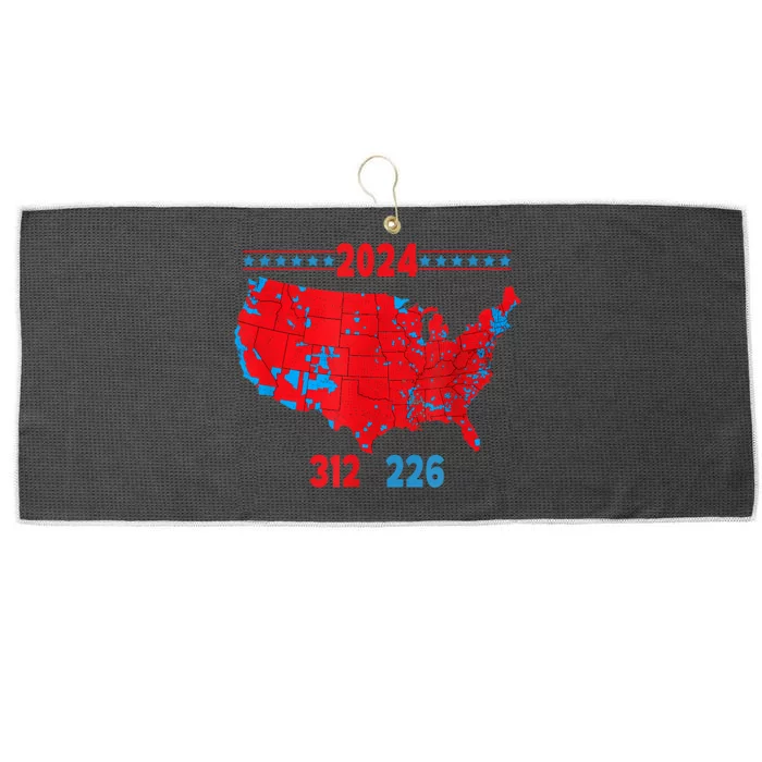 2024 Electoral Map Trump 312 Red 2024 Election Results Map Large Microfiber Waffle Golf Towel