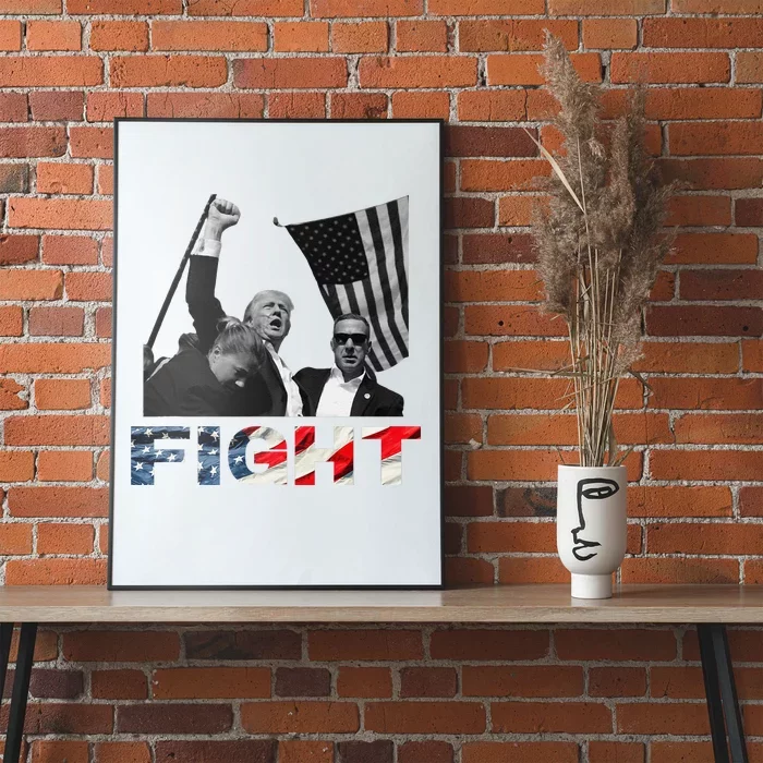 2024 Election Rally Fight Shot United States Patriotic Poster