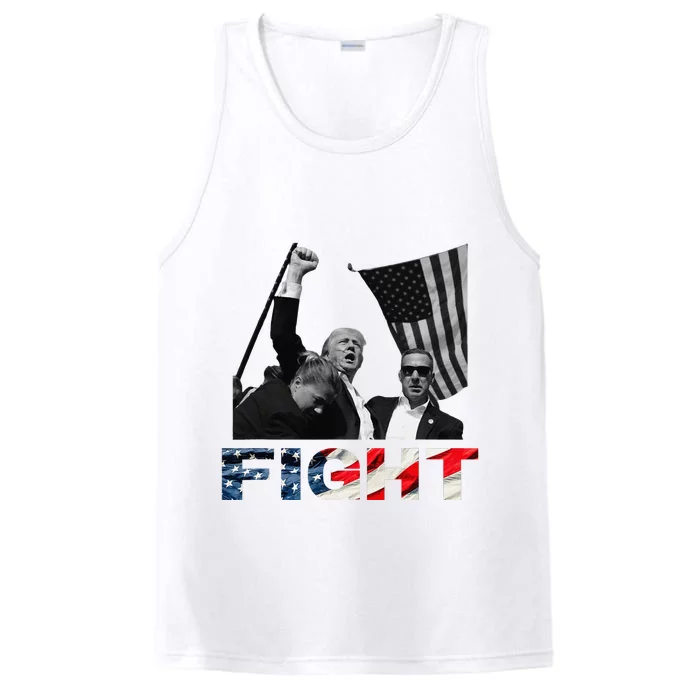 2024 Election Rally Fight Shot United States Patriotic Performance Tank