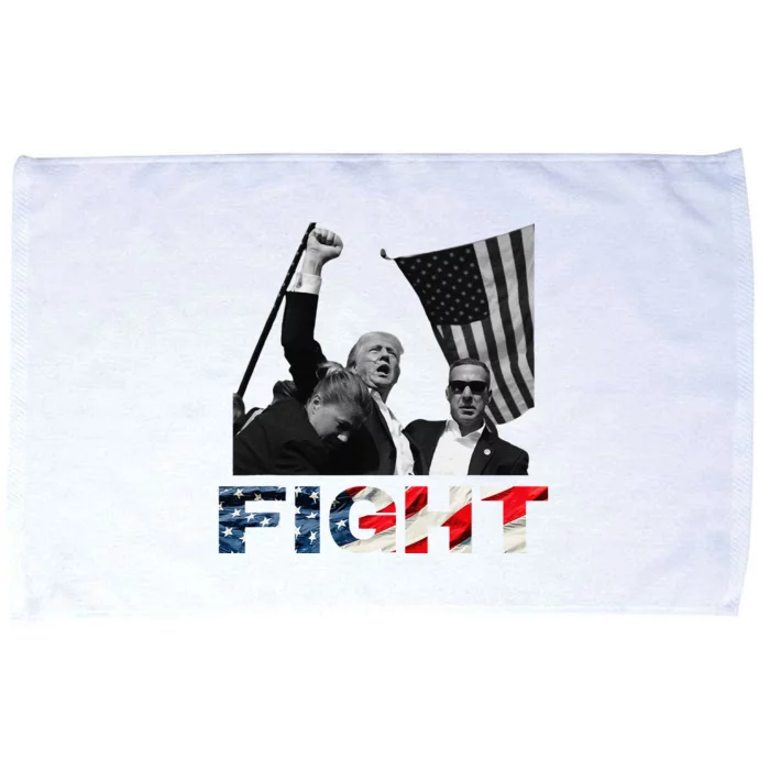 2024 Election Rally Fight Shot United States Patriotic Microfiber Hand Towel