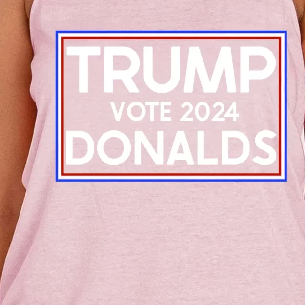 2024 Election Trump Donalds Supporter Gift Women's Knotted Racerback Tank