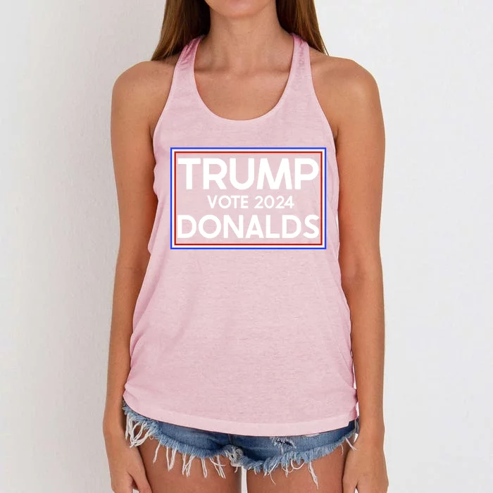 2024 Election Trump Donalds Supporter Gift Women's Knotted Racerback Tank