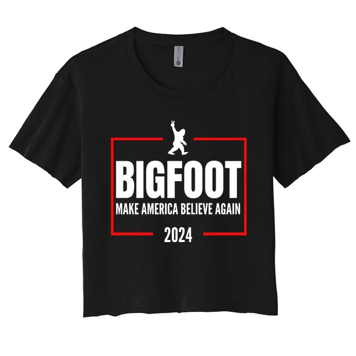 2024 Election Vote Bigfoot Women's Crop Top Tee