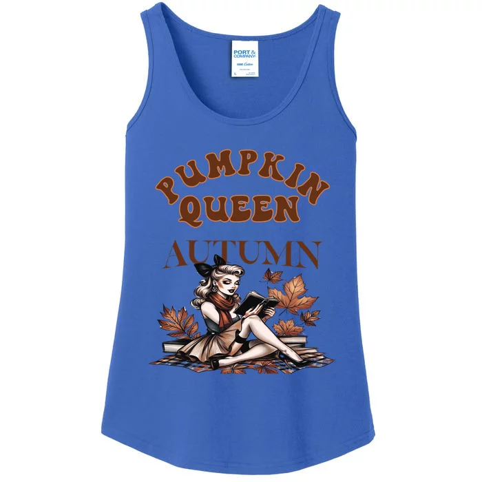 2024 Fall Autumn Cute Pumpkin Queen Retro Pin Up Gift Ladies Essential Tank