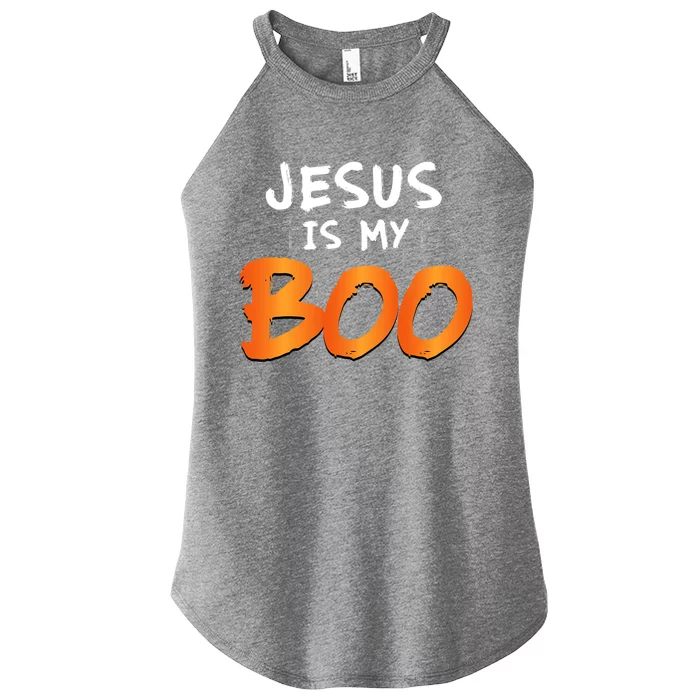 2019 Funny Christian Jesus Is My Boo Halloween Gift Women’s Perfect Tri Rocker Tank