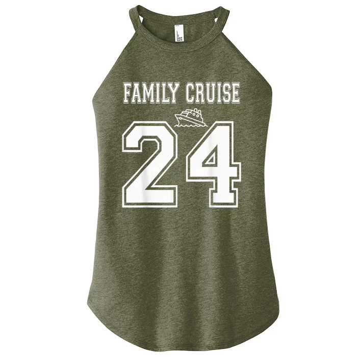 2024 Family Cruise Squad Matching Friend Group Team Vacation Women’s Perfect Tri Rocker Tank