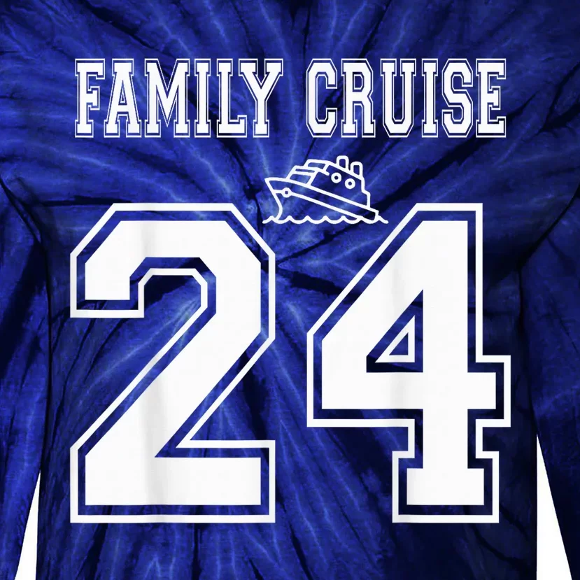 2024 Family Cruise Squad Matching Friend Group Team Vacation Tie-Dye Long Sleeve Shirt