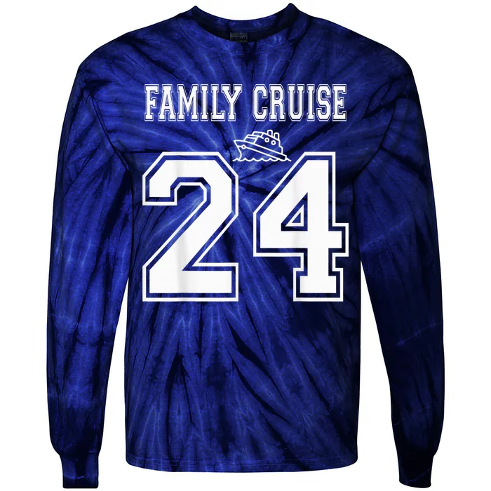 2024 Family Cruise Squad Matching Friend Group Team Vacation Tie-Dye Long Sleeve Shirt