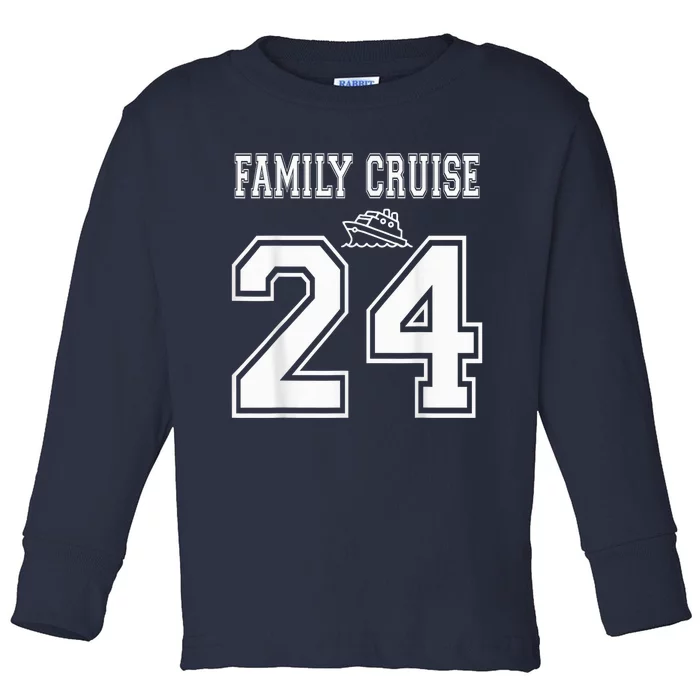 2024 Family Cruise Squad Matching Friend Group Team Vacation Toddler Long Sleeve Shirt