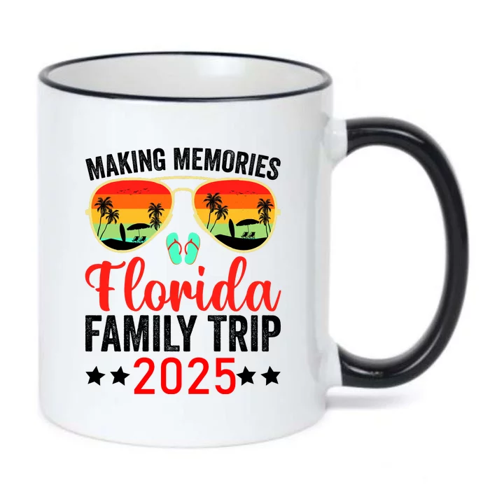 2025 Florida Family Trip Vacation Black Color Changing Mug