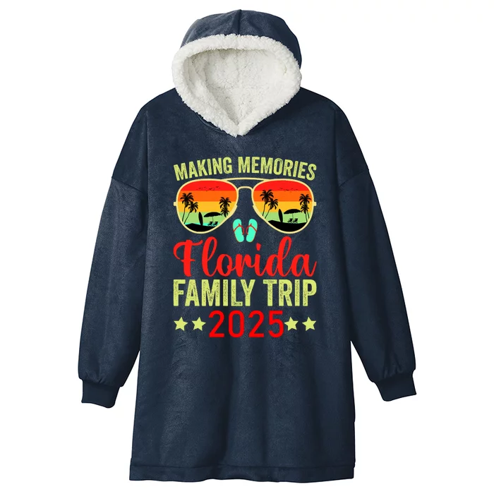 2025 Florida Family Trip Vacation Hooded Wearable Blanket