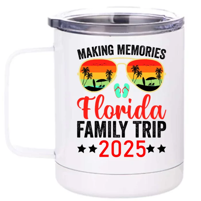 2025 Florida Family Trip Vacation Front & Back 12oz Stainless Steel Tumbler Cup