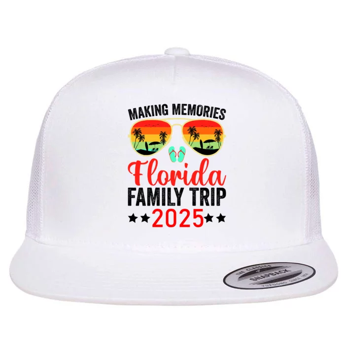 2025 Florida Family Trip Vacation Flat Bill Trucker Hat