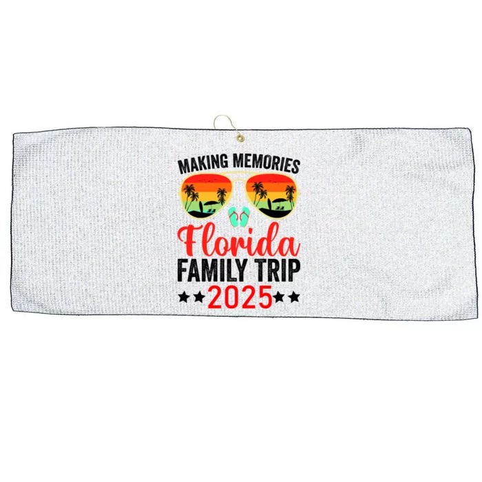 2025 Florida Family Trip Vacation Large Microfiber Waffle Golf Towel