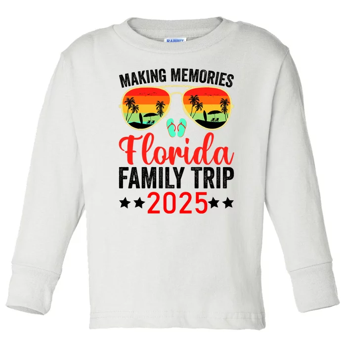 2025 Florida Family Trip Vacation Toddler Long Sleeve Shirt