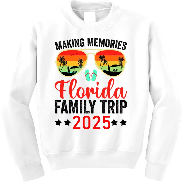 2025 Florida Family Trip Vacation Kids Sweatshirt