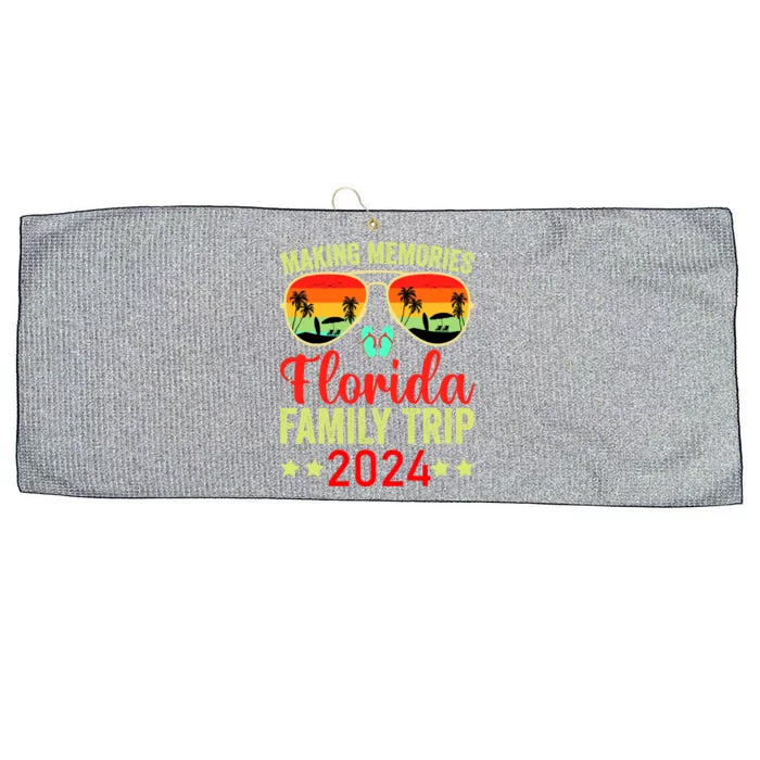 2024 Florida Family Trip Vacation Large Microfiber Waffle Golf Towel