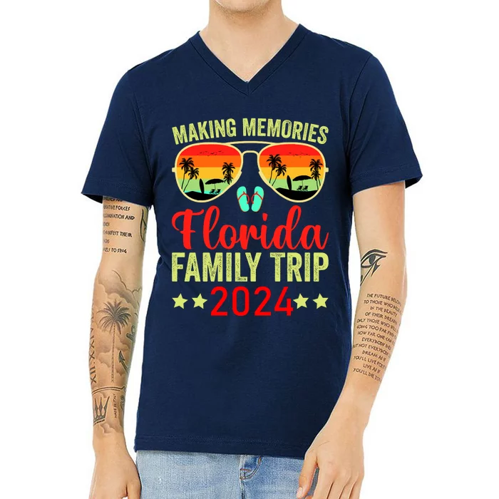 2024 Florida Family Trip Vacation V-Neck T-Shirt