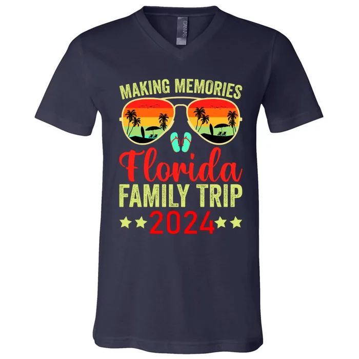 2024 Florida Family Trip Vacation V-Neck T-Shirt