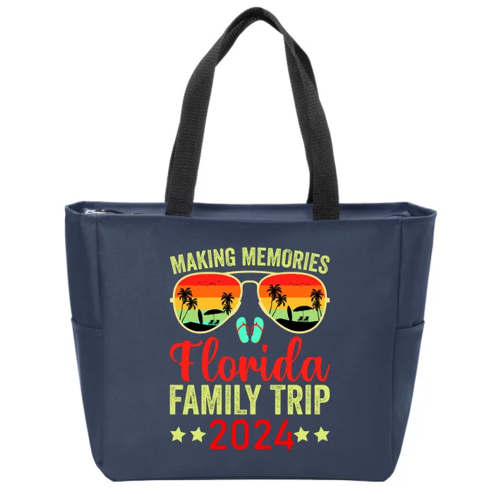 2024 Florida Family Trip Vacation Zip Tote Bag